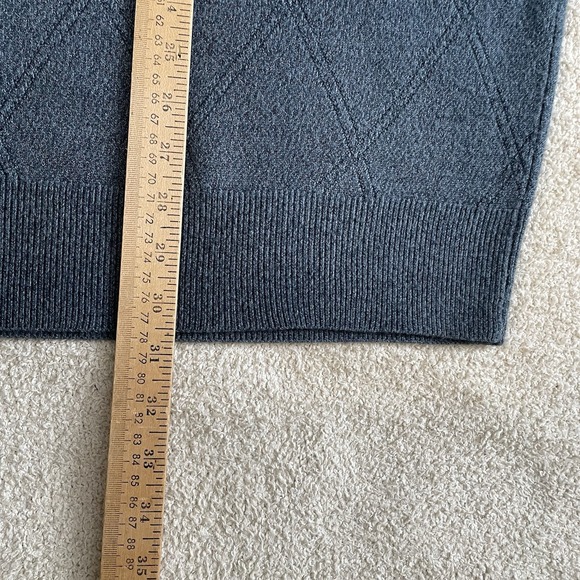 2 Pack, Dockers Men's 2XLT Sweater Vest Gray And Black Argyle Knit 100% Acrylic - Picture 4 of 13